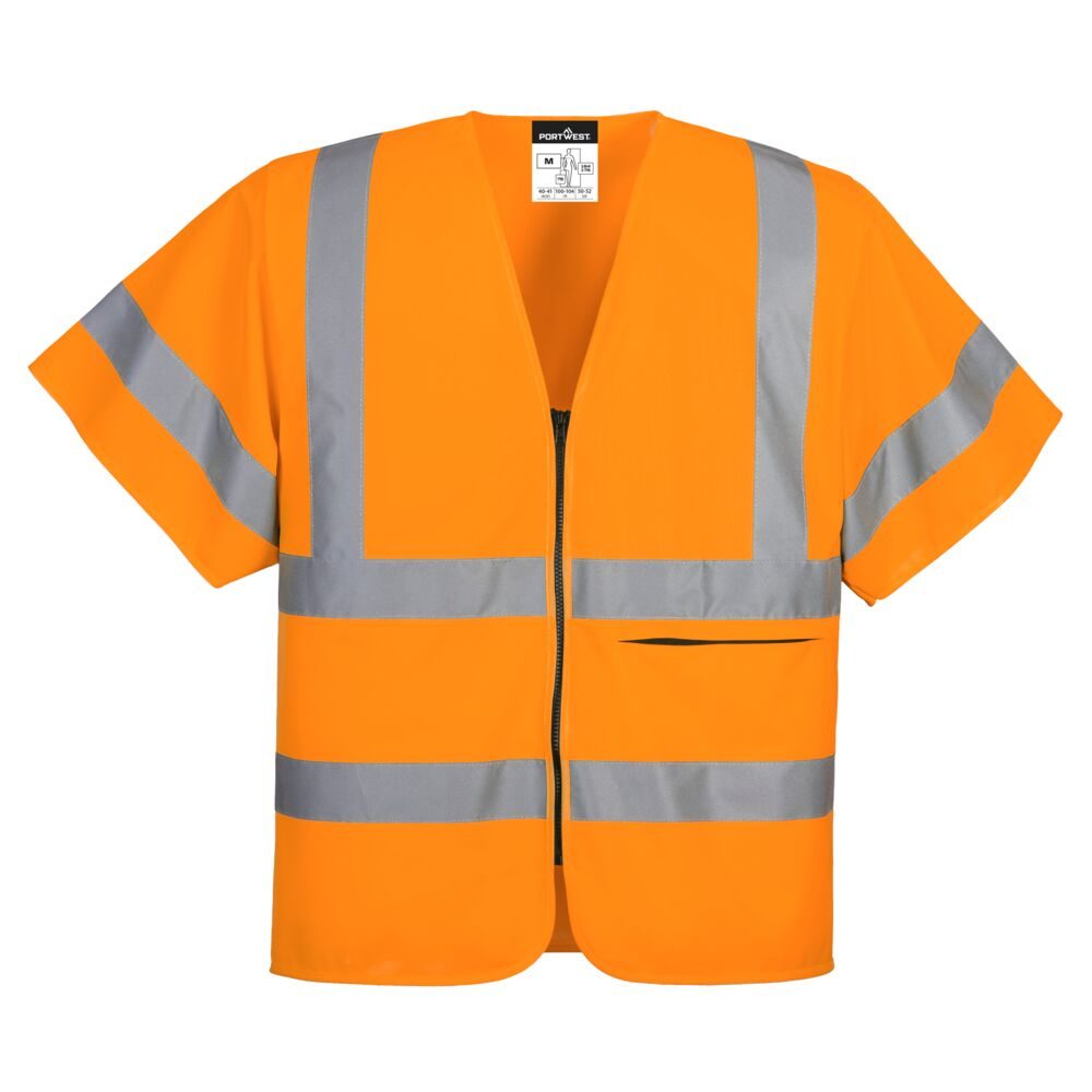 Vestă cu fermoar cu jumătate de mânecă