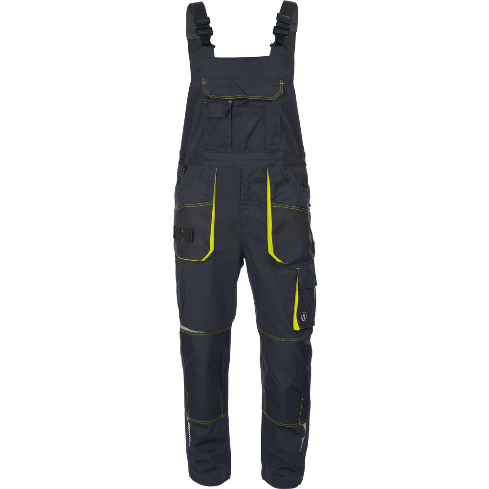 EMERTON STRETCH salopeta  negru /galben  48