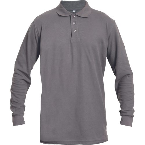 SANGU tricou polo cu maneci lungi gri XS