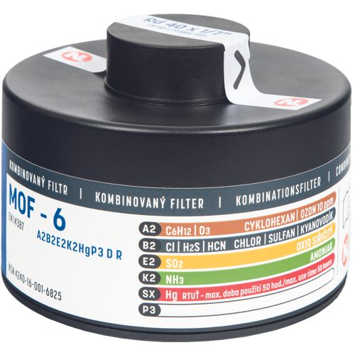 MoF-6 A2B2E2K2HgP3 D R filtru de protectie CM-6