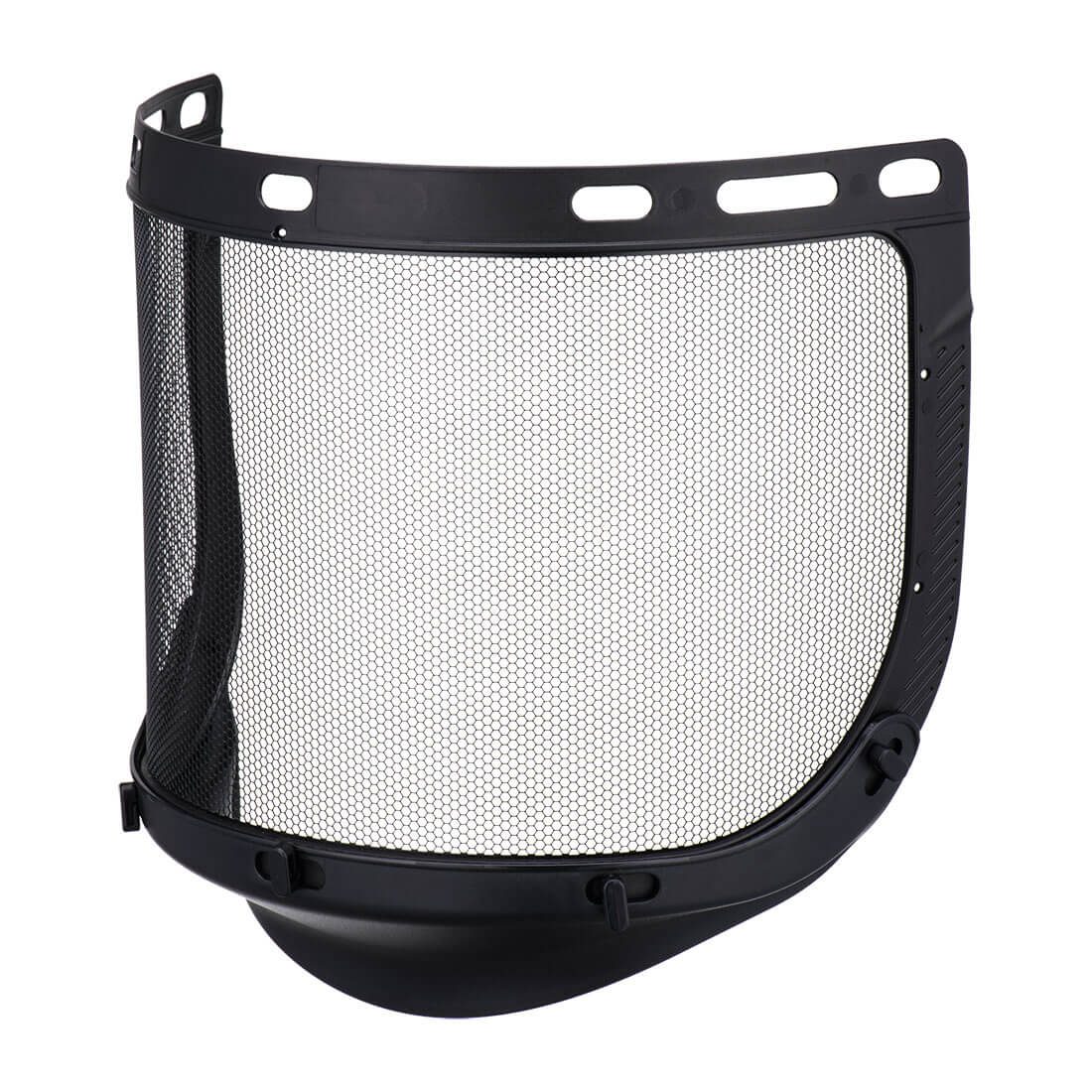 Etched steel mesh visor
