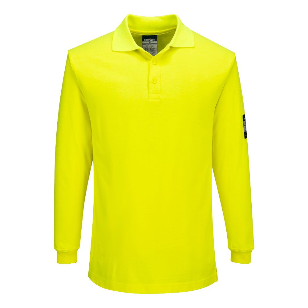 FR Modaflame Anti-Static Hi-Vis Long Sleeve Polo Shirt