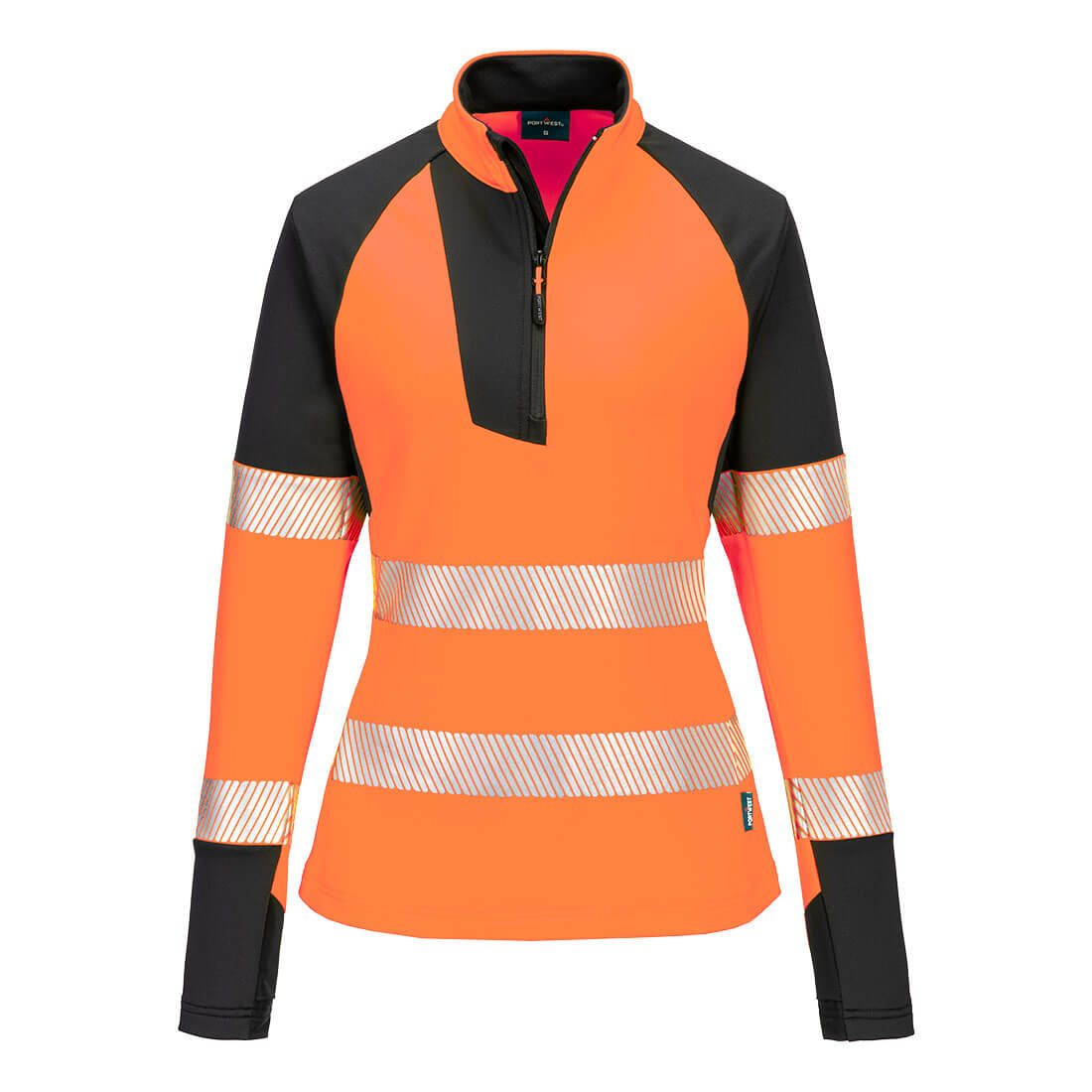 PW3 Hanorac cu fermoar 1/4 Hi-Vis pentru femei