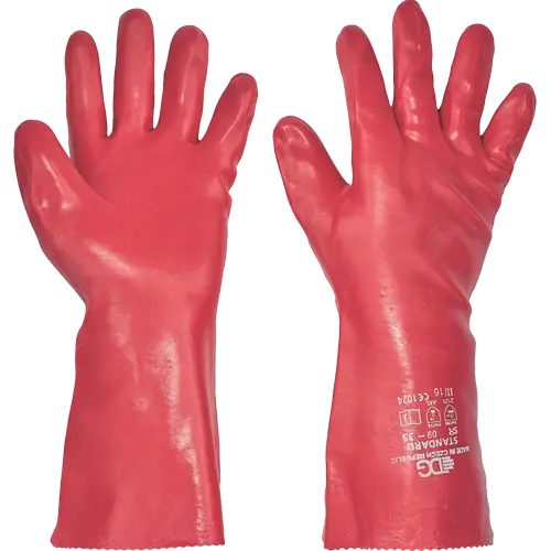 STANDARD manusi imersate in PVC 35 cm, rosu - 9,5