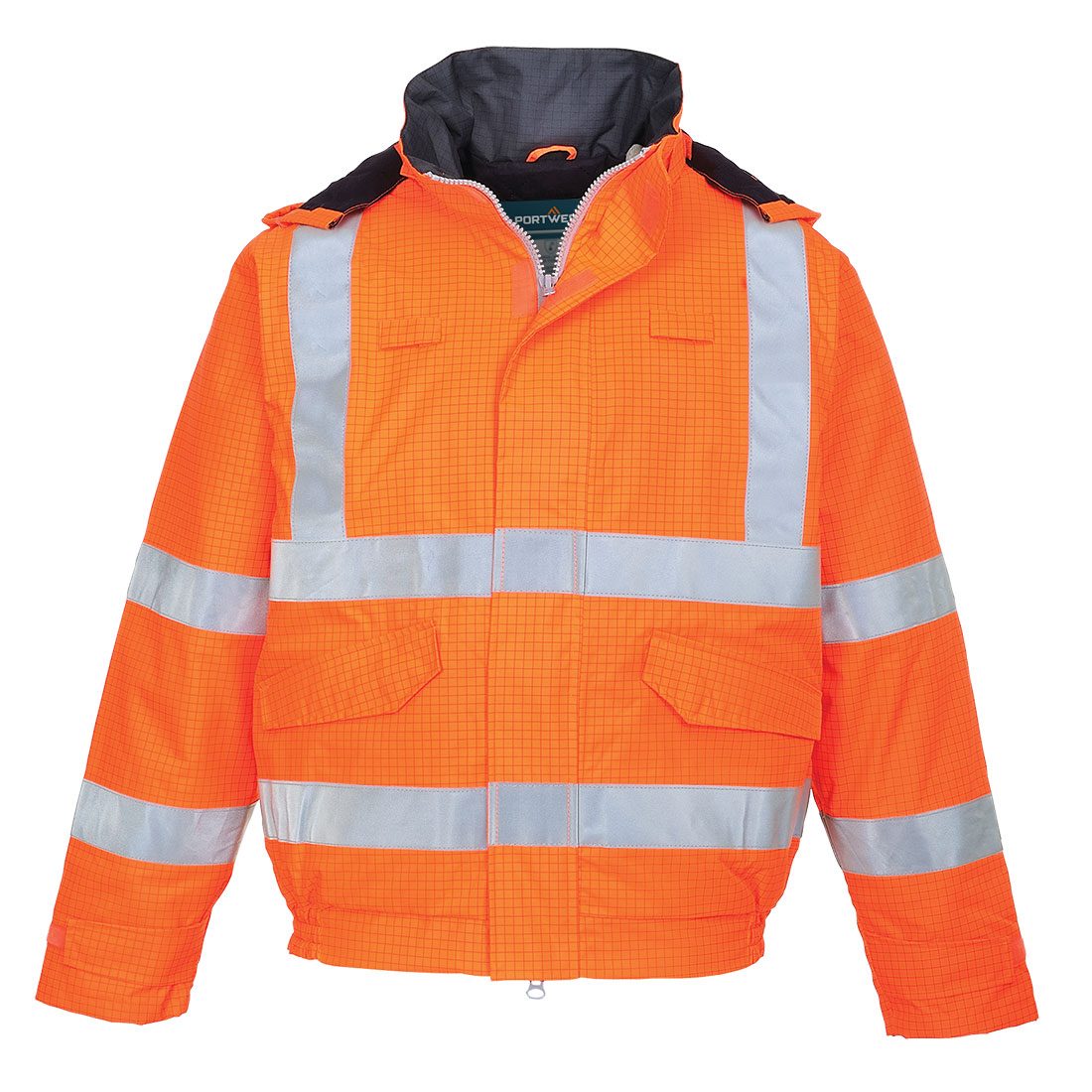 Jacheta de ploaie HiVis Bizflame, Antistatica, Ignifuga