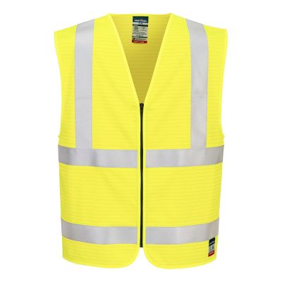 Vestă reflectorizantă Portwest FR615 Fermoar Bizflame, de înaltă vizibilitate