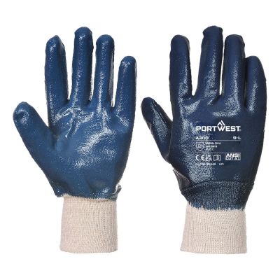 Mănuși de protecție Portwest A300 Nitrile Knitwrist, impregnate în nitril