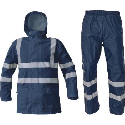 Siret costum de ploaie HV bleumarin - S