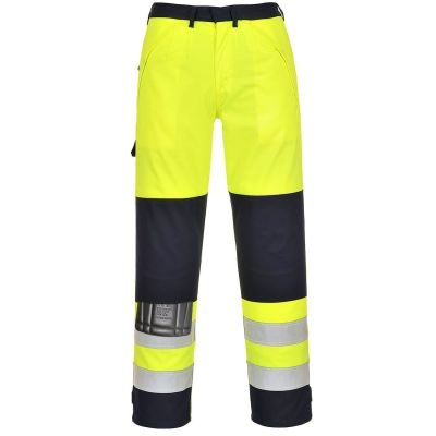Pantaloni de lucru Portwest FR62 Hivis Multi Norm, de înaltă vizibilitate