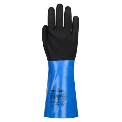 Protecția mâinilor Portwest A850 Chem Nitrile Sandy Gauntlet, impregnate în nitril