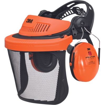 3MPeltor G500V5CH510-OR antifoane cu vizor plasa din otel