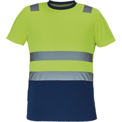 MONZON HV tricou galben/bleumarin XS