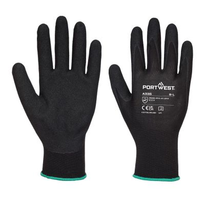 Protecția mâinilor Portwest A335 Dermi Grip Nitrile Sandy, impregnate în nitril