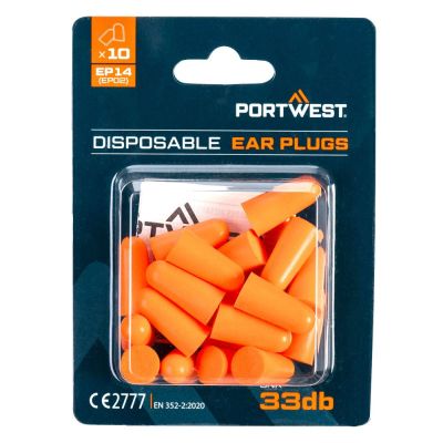 Echipament de protecție Portwest EP14 Blister Dopuri Fonice Spuma Poliuretan Perechi, impregnate în poliuretan