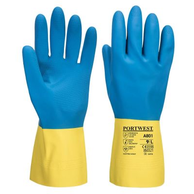 Mănuși de protecție Portwest A801 Latex Dublu Impregnate, impregnate în latex
