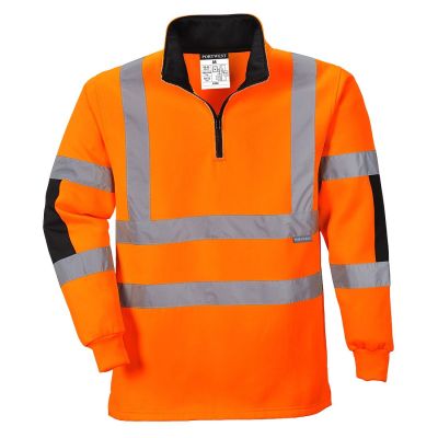 Bluză de lucru Portwest B308 Xenon Rugby, 100% poliester, de înaltă vizibilitate
