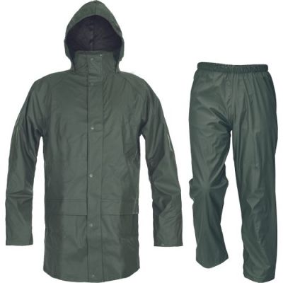 Siret PU costum de ploaie verde - S
