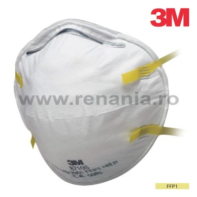 Semimasca de protectie respiratorie tip cupa FFP1, 3M, art.1D37 (8710)