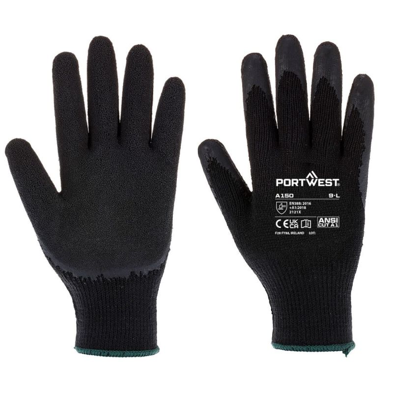 Mănuși de protecție Portwest A150 Grip, impregnate în latex