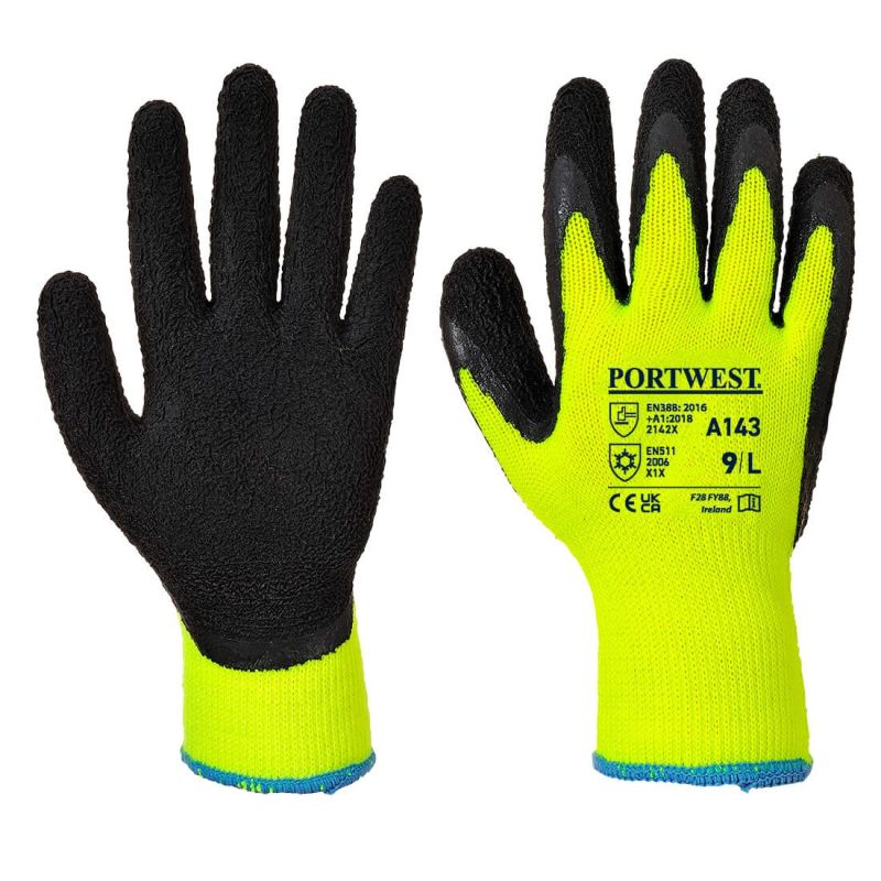 Mănuși de protecție Portwest A143 Thermal Soft Grip, impregnate în latex