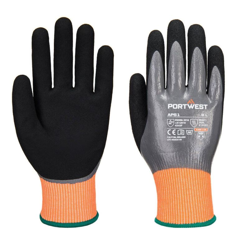 Mănuși de protecție Portwest AP51 Nitrile Aqua, impregnate în nitril