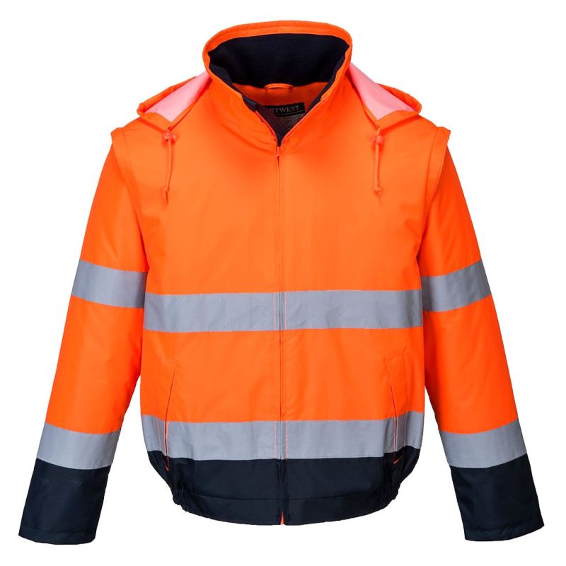 Jachetă de lucru Portwest C464 Bomber Essential Lite, de înaltă vizibilitate