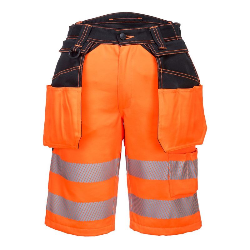 Pantaloni de lucru Portwest PW343 Scurti Holster, de înaltă vizibilitate