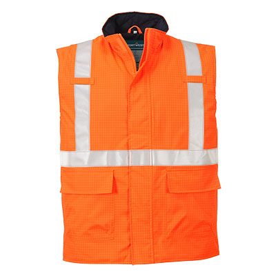 Vestă reflectorizantă Portwest S776 Bizflame Rain Hivis Antistatica Ignifuga, de înaltă vizibilitate