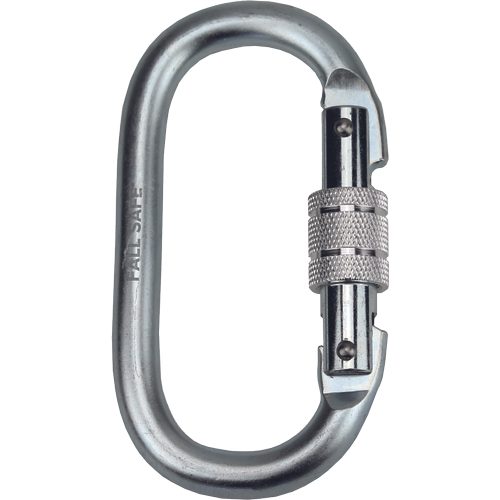 CARABINER STEEL oval screw lock