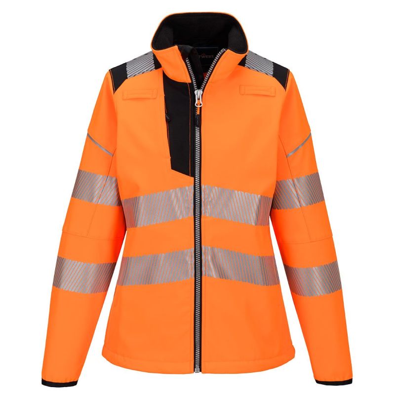 Jachetă de lucru Portwest PW381 Softshell Pentru Femei, de înaltă vizibilitate