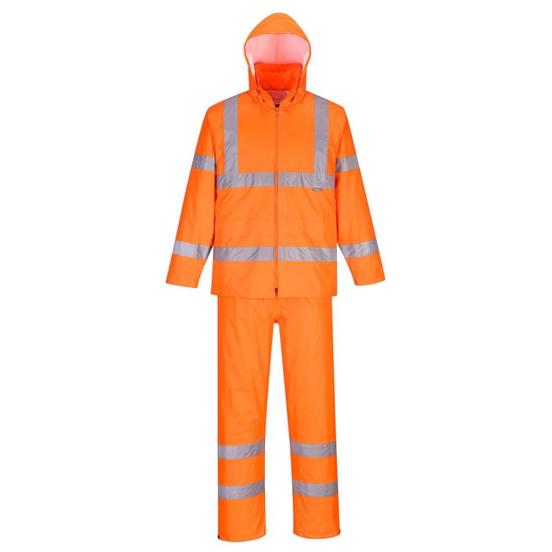 Vizibilitate ridicata Portwest H448 Costum Ploaie Packaway, de înaltă vizibilitate