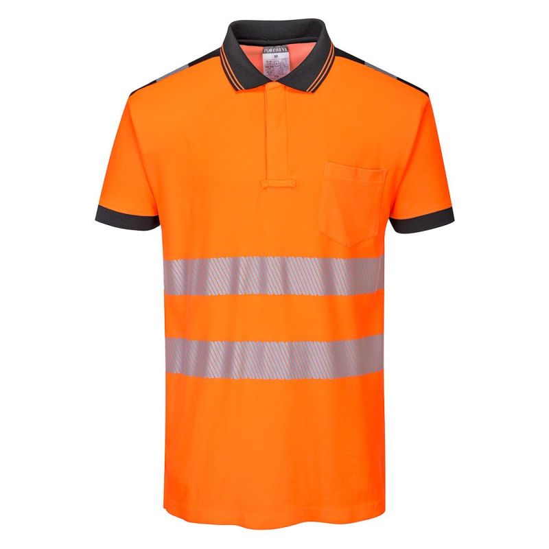 Tricou de lucru Portwest T180 Polo Vision, de înaltă vizibilitate