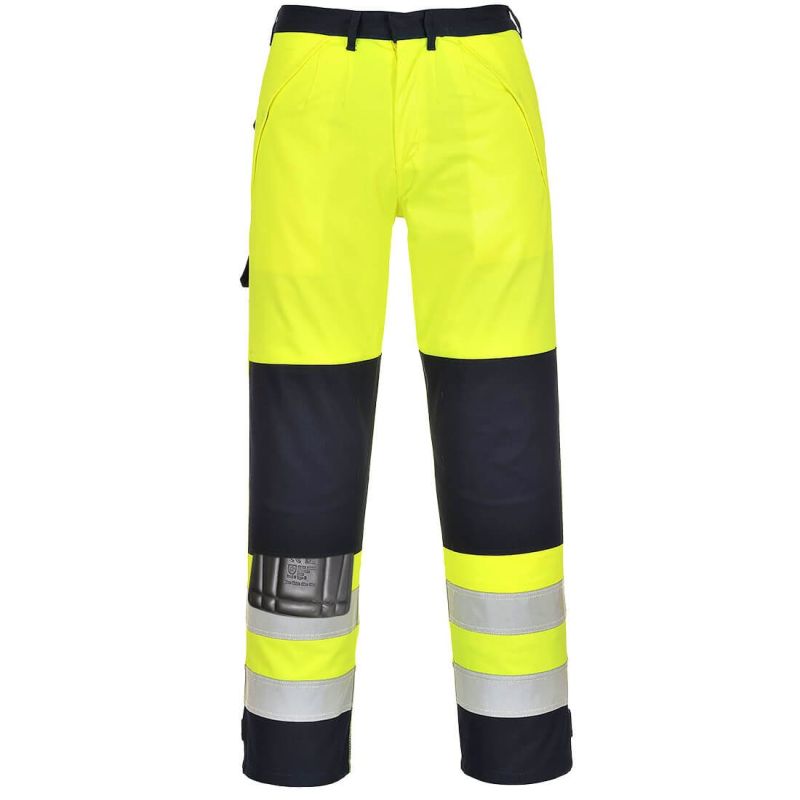 Pantaloni de lucru Portwest FR62 Hivis Multi Norm, de înaltă vizibilitate