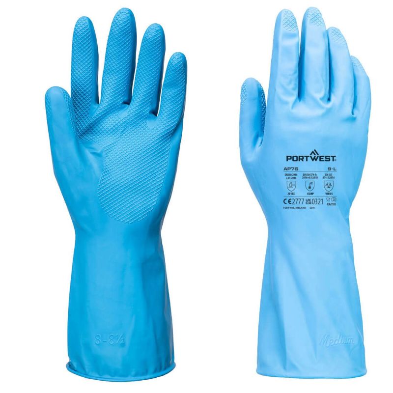 Protecția mâinilor Portwest AP76 Chemical Latex Gauntlet, impregnate în latex