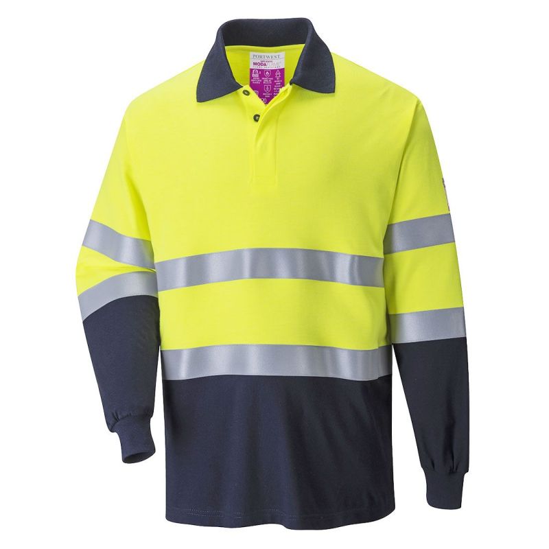 Tricou de lucru Portwest FR74 Modaflame Anti Static Tone Polo