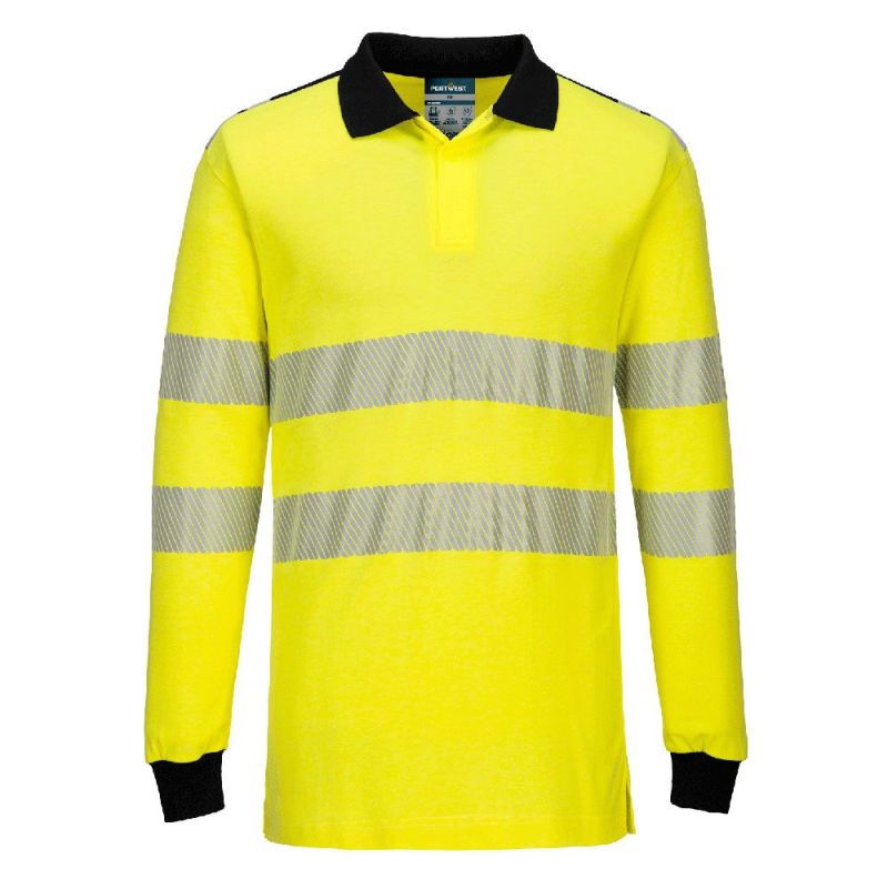 Tricou de lucru Portwest FR702 Modaflame Polo, de înaltă vizibilitate