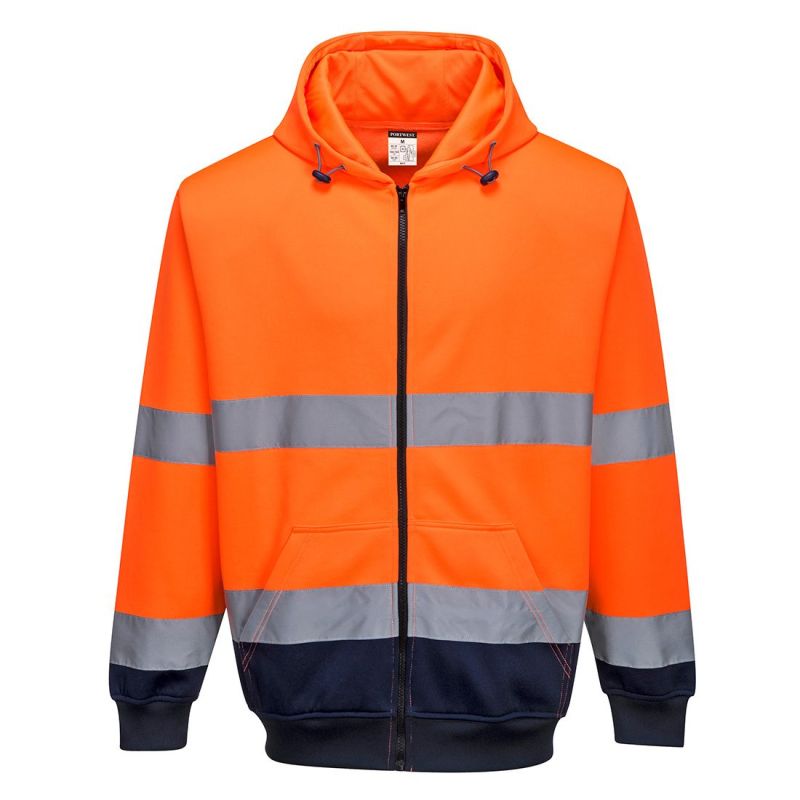 Jachetă de lucru Portwest B317 Hanorac Doua Tonuri Fermoar Gluga