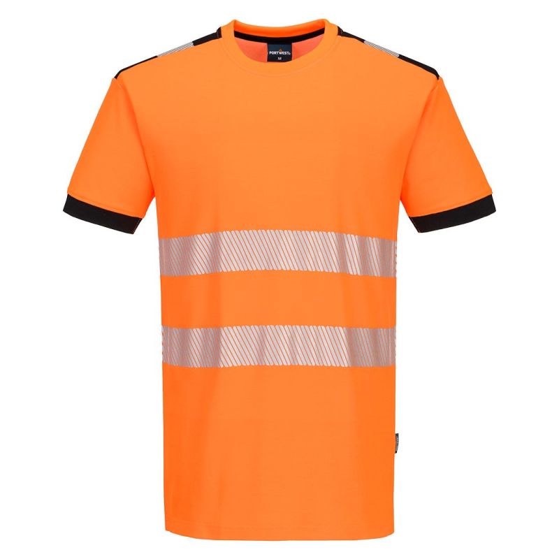 Tricou de lucru Portwest PW318 Cotton Comfort, de înaltă vizibilitate