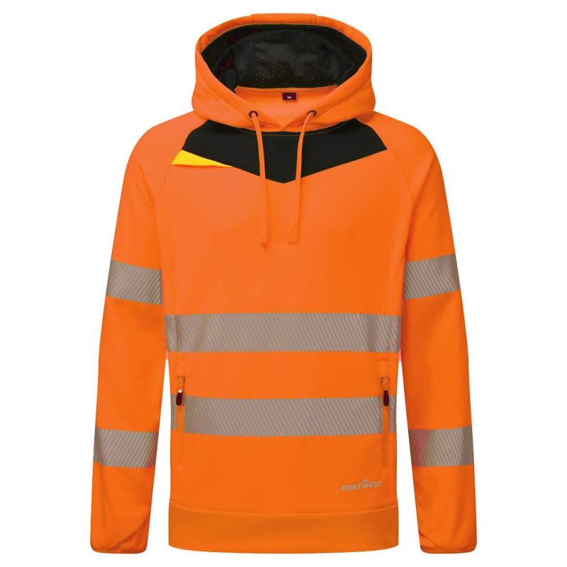 Jachetă de lucru Portwest DX483 Hanorac Glugă, 100% poliester, de înaltă vizibilitate
