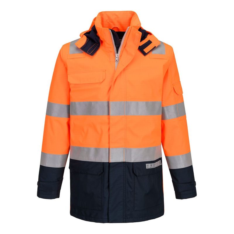 Jachetă de lucru Portwest FR605 Bizflame Rain, de înaltă vizibilitate