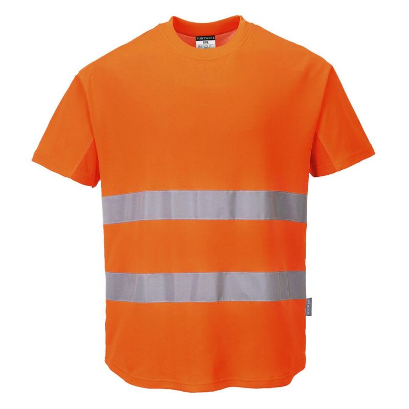 Tricou de lucru Portwest C394 Inserție Plasă Contrastantă, de înaltă vizibilitate