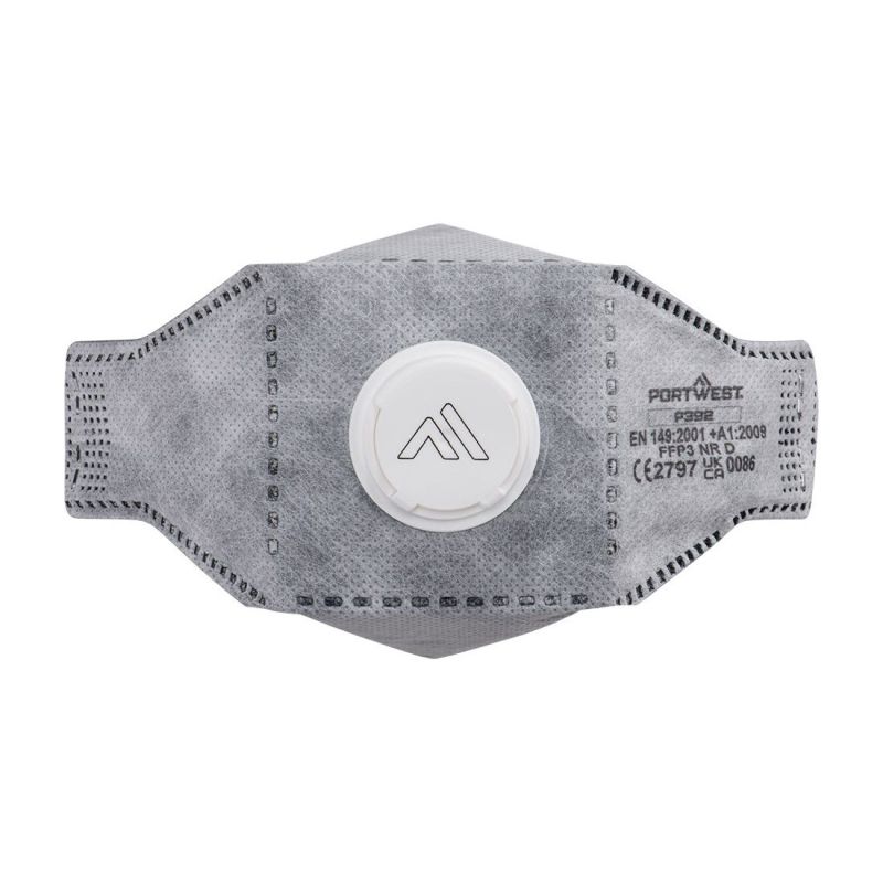 Mască de protecție Portwest P392 Eagle Respirator Plat Supapă Carbon, impregnate în poliuretan