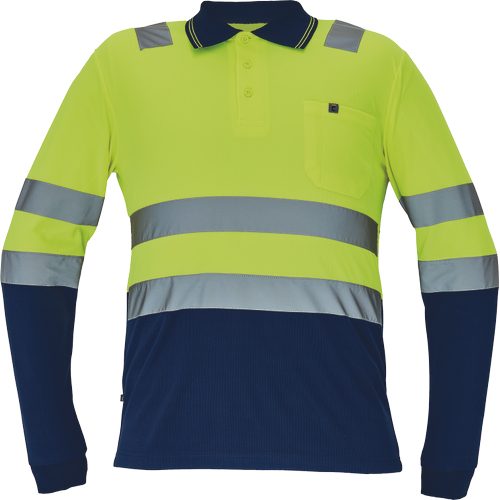 LEON HV tricou polo cu maneci lungi yell/navy XS