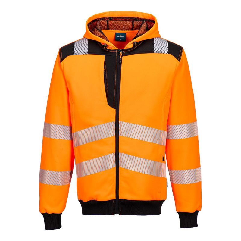 Jachetă de lucru Portwest PW327 Hanorac Fermoar, de înaltă vizibilitate