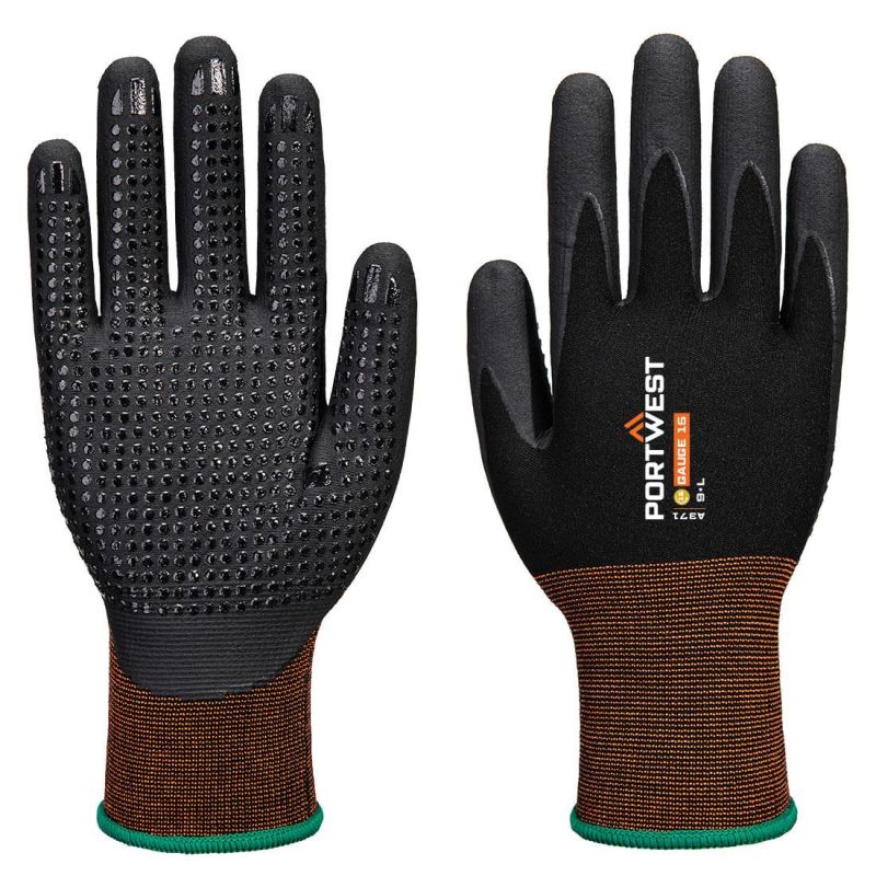 Mănuși de protecție Portwest A371 Grip Nitril Micro Foam, impregnate în nitril