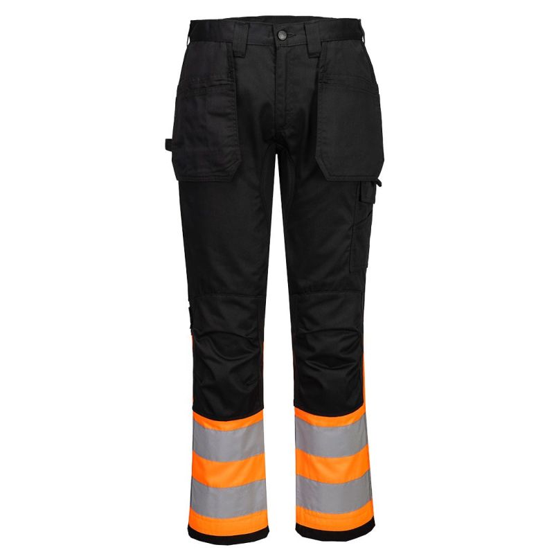 Pantaloni de lucru Portwest CD858 Holster Class, de înaltă vizibilitate