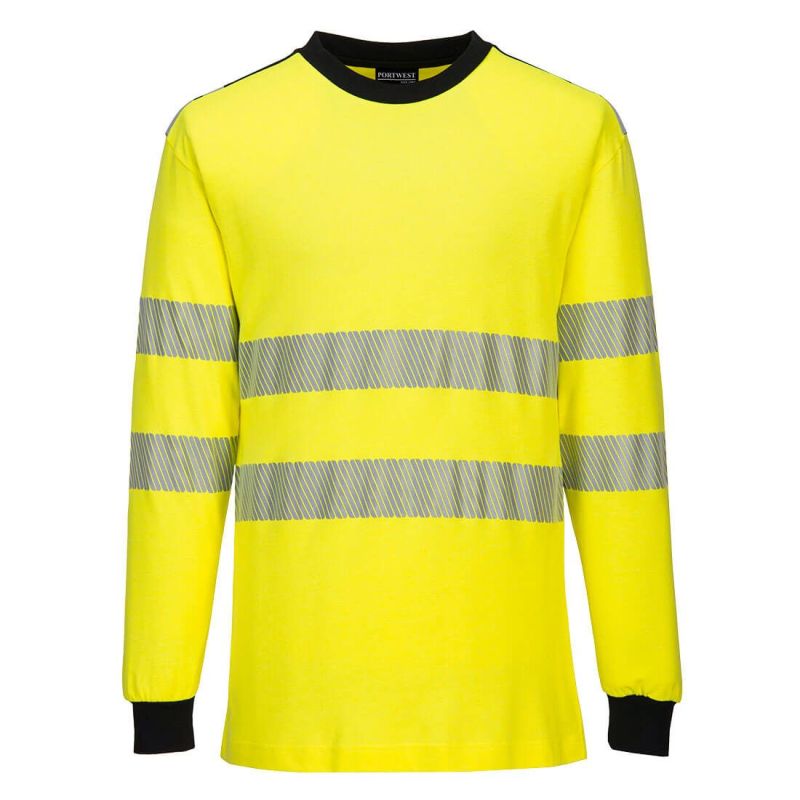 Tricou de lucru Portwest FR701 Modaflame Knit Long Sleeve, de înaltă vizibilitate