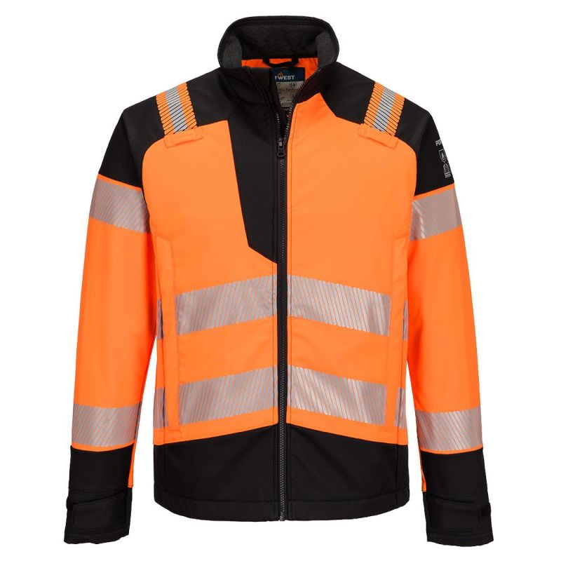 Jachetă de lucru Portwest FR718 Modaflame Softshell Multi Norm, de înaltă vizibilitate