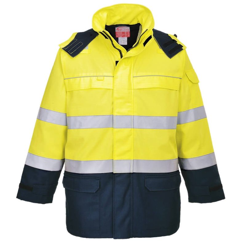 Jachetă de lucru Portwest FR79 Bizflame Rain, de înaltă vizibilitate