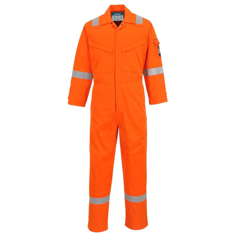 Imbracaminte de protecție Portwest AF73 Combinezon Araflame Silver, respirabile